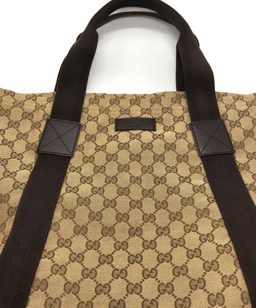GUCCI（グッチ）GUCCI (グッチ) GGキャンバストートバッグ ブラウン サイズ:下記参照の古着・服飾アイテム