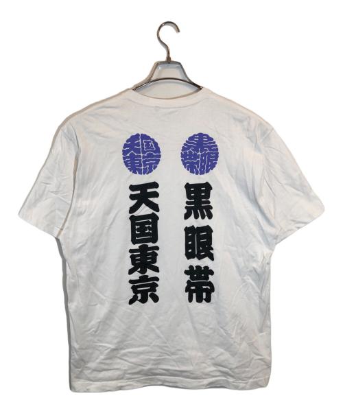 THE BLACK EYE PATCH（ブラックアイパッチ）THE BLACK EYE PATCH (ブラックアイパッチ) WACKO MARIA (ワコマリア) 黒眼帯天国東京Tシャツ ホワイト サイズ:SIZE XLの古着・服飾アイテム