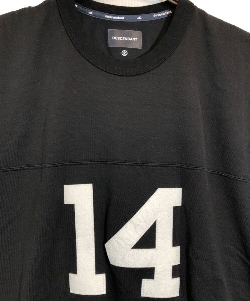 DESCENDANT（ディセンダント）DESCENDANT (ディセンダント) 14th FOOTBALL JERSEY ブラック サイズ:SIZE 2の古着・服飾アイテム