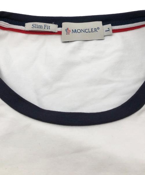 MONCLER（モンクレール）MONCLER (モンクレール) リンガーTシャツ/MAGLIA T-SHIRT ホワイト サイズ:SIZE Lの古着・服飾アイテム