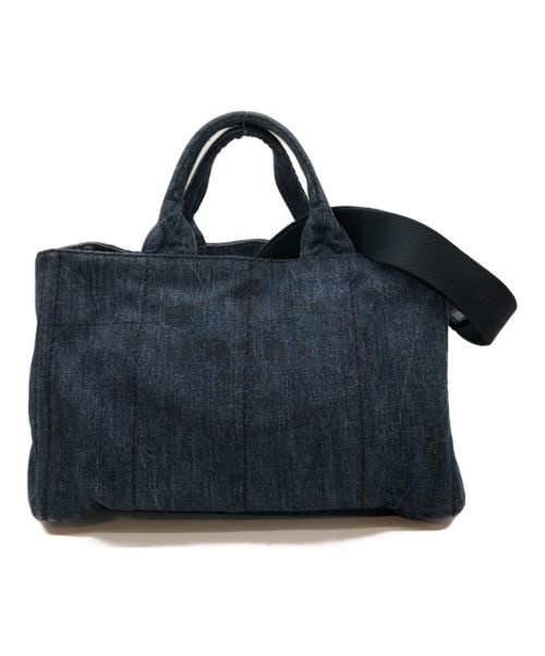 PRADA（プラダ）PRADA (プラダ) カナパ2WAYデニムバッグ ブルー サイズ:下記参照の古着・服飾アイテム