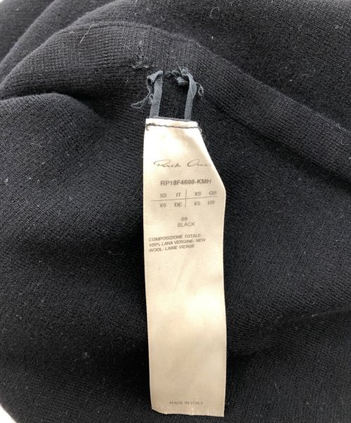 RICK OWENS（リックオウエンス）RICK OWENS (リックオウエンス) ウールタートルネックニット ブラック サイズ:XSの古着・服飾アイテム