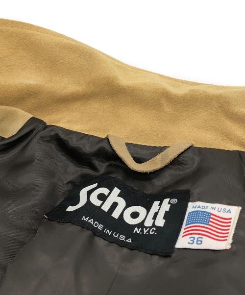 Schott（ショット）Schott (ショット) スウェードレザーコート ブラウン サイズ:36の古着・服飾アイテム