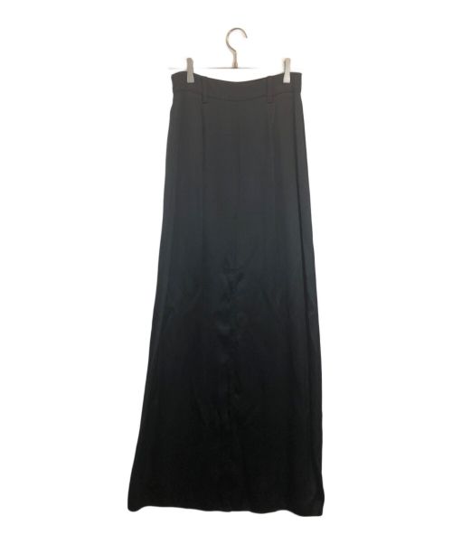 PRADA（プラダ）PRADA (プラダ) シルク混サテンスリットロングスカート ブラック サイズ:SIZE 40の古着・服飾アイテム