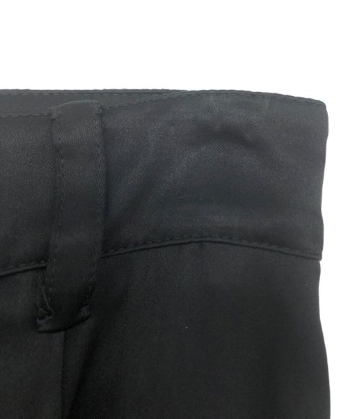 PRADA（プラダ）PRADA (プラダ) シルク混サテンスリットロングスカート ブラック サイズ:SIZE 40の古着・服飾アイテム