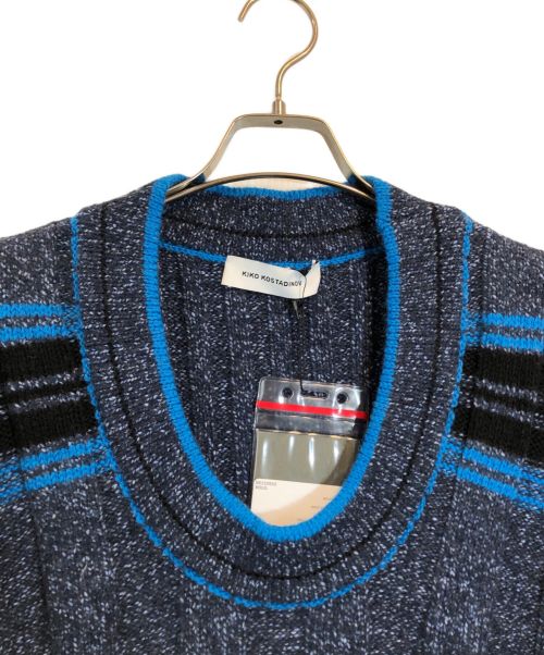 KIKO KOSTADINOV（キコ・コスタディノフ）KIKO KOSTADINOV (キコ・コスタディノフ) ニット ブルー×グレー サイズ:SIZE Lの古着・服飾アイテム