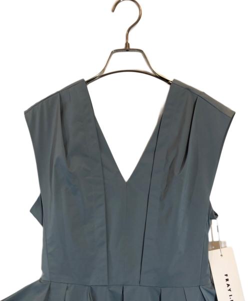 FRAY ID（フレイ アイディー）FRAY ID (フレイ アイディー) フレンチショルダータフタドレス ブルー サイズ:1 未使用品の古着・服飾アイテム