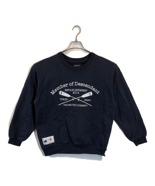 DESCENDANT（ディセンダント）DESCENDANT (ディセンダント) クルーネックスウェット ネイビー サイズ:SIZE 2の古着・服飾アイテム