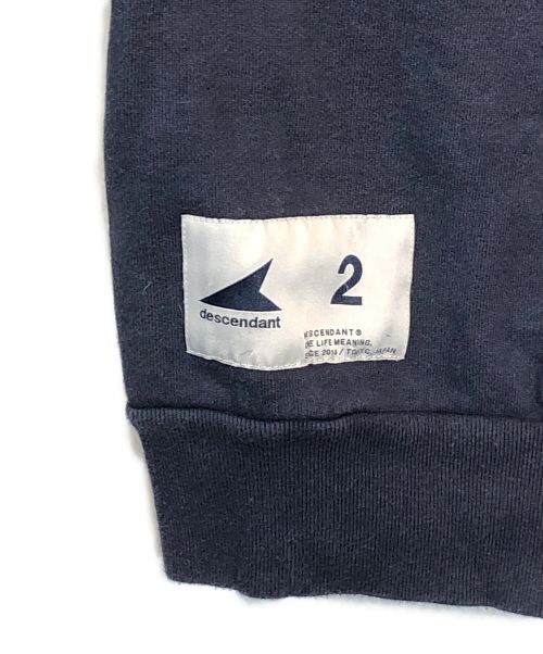 DESCENDANT（ディセンダント）DESCENDANT (ディセンダント) クルーネックスウェット ネイビー サイズ:SIZE 2の古着・服飾アイテム