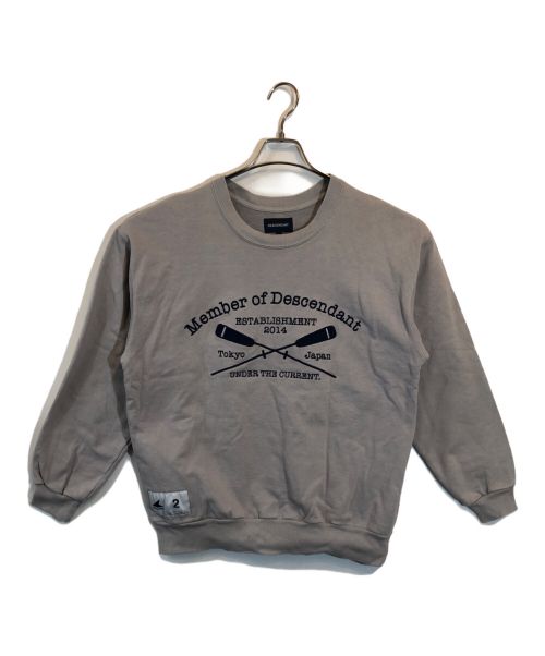 DESCENDANT（ディセンダント）DESCENDANT (ディセンダント) クルーネックスウェット グレー サイズ:SIZE 2の古着・服飾アイテム