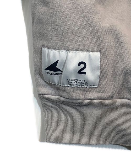 DESCENDANT（ディセンダント）DESCENDANT (ディセンダント) クルーネックスウェット グレー サイズ:SIZE 2の古着・服飾アイテム