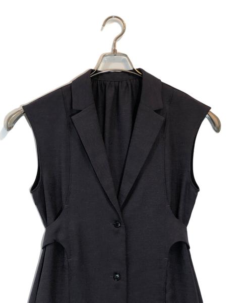 PUBLIC TOKYO（パブリックトウキョウ）PUBLIC TOKYO (パブリックトウキョウ) リネンライクテーラードジレワンピース グレー サイズ:SIZE Freeの古着・服飾アイテム