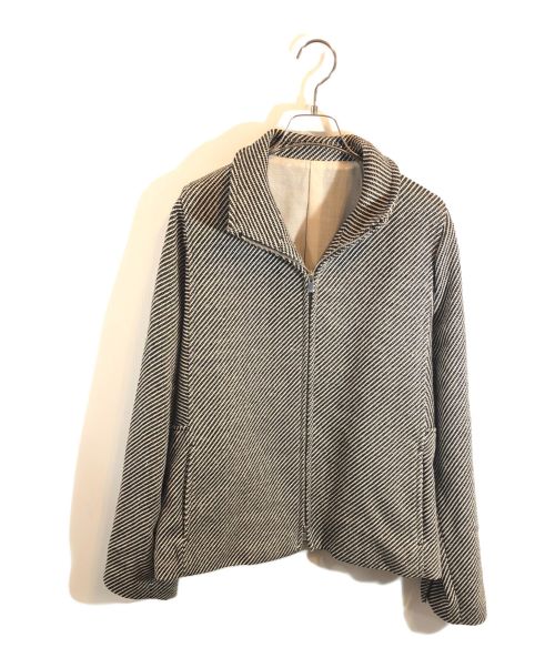 IRENISA（イレニサ）IRENISA (イレニサ) MODIFIED SLEEVE ZIP BLOUSON ブラック×ホワイト サイズ:SIZE 2 未使用品の古着・服飾アイテム