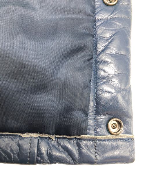 ROULETTE（ルーレット）ROULETTE (ルーレット) 中綿 バッファロー革ベスト ブルー サイズ:SIZE Lの古着・服飾アイテム
