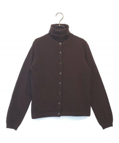 エルメス HERMES ビンテージ ドライバーズニット カーディガン ブラウン 中古・古着通販】HERMES (エルメス) カシミヤアンサンブルカーディガン