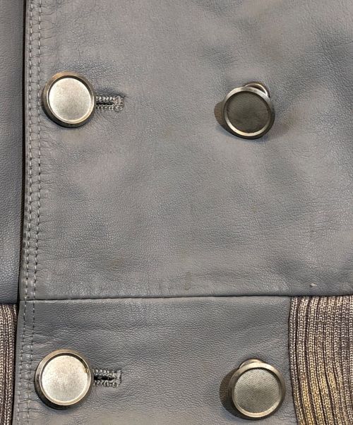 N.HOOLYWOOD（エヌ ハリウッド）N.HOOLYWOOD (エヌ ハリウッド) ナポレオンレザースタジャン グレー サイズ:不明の古着・服飾アイテム