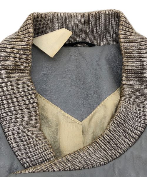 N.HOOLYWOOD（エヌ ハリウッド）N.HOOLYWOOD (エヌ ハリウッド) ナポレオンレザースタジャン グレー サイズ:不明の古着・服飾アイテム