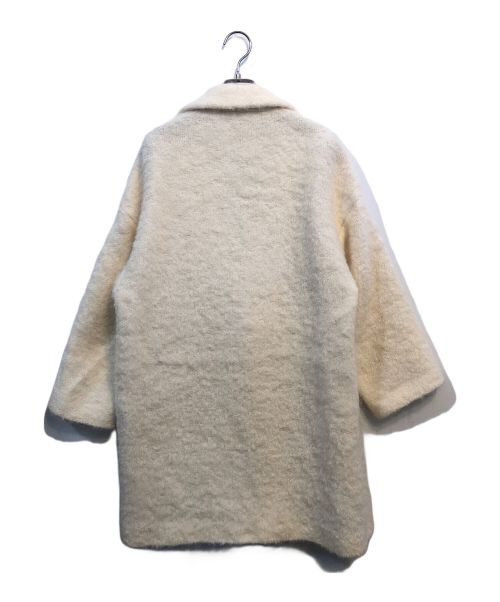 RED VALENTINO（レッドヴァレンティノ）RED VALENTINO (レッドヴァレンティノ) モヘアウールコート ホワイト サイズ:42の古着・服飾アイテム
