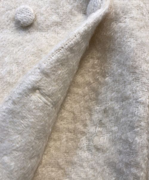 RED VALENTINO（レッドヴァレンティノ）RED VALENTINO (レッドヴァレンティノ) モヘアウールコート ホワイト サイズ:42の古着・服飾アイテム