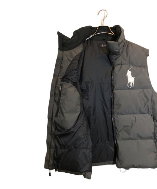 POLO RALPH LAUREN（ポロ・ラルフローレン）POLO RALPH LAUREN (ポロ・ラルフローレン) ビックポニー刺繍ダウンベスト グレー サイズ:XLの古着・服飾アイテム