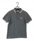 stussy×FRED PERRYステューシー×フレッドペリー）の古着「ポロシャツ」｜グレー