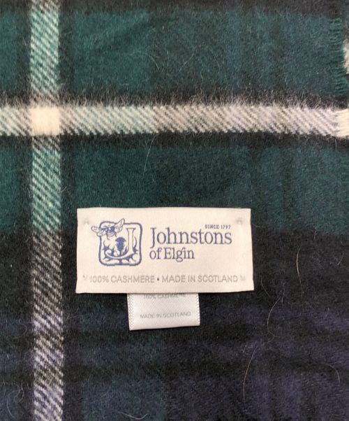 JOHNSTONS OF ELGIN（ジョンストンズオブエルガン）JOHNSTONS OF ELGIN (ジョンストンズオブエルガン) カシミヤマフラー グリーン サイズ:下記参照の古着・服飾アイテム