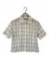 MARGARET HOWELL（マーガレットハウエル）の古着「WINDOWPANE CHECK COTTON LINEN」｜ホワイト