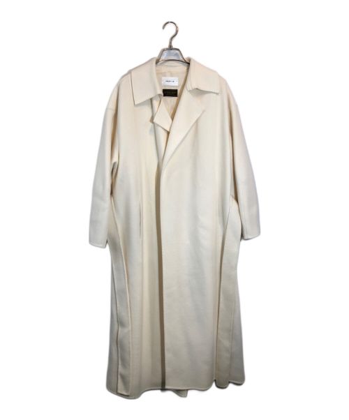 FRAY ID（フレイ アイディー）FRAY ID (フレイ アイディー) ウールトレンチリバーコート アイボリー サイズ:1の古着・服飾アイテム