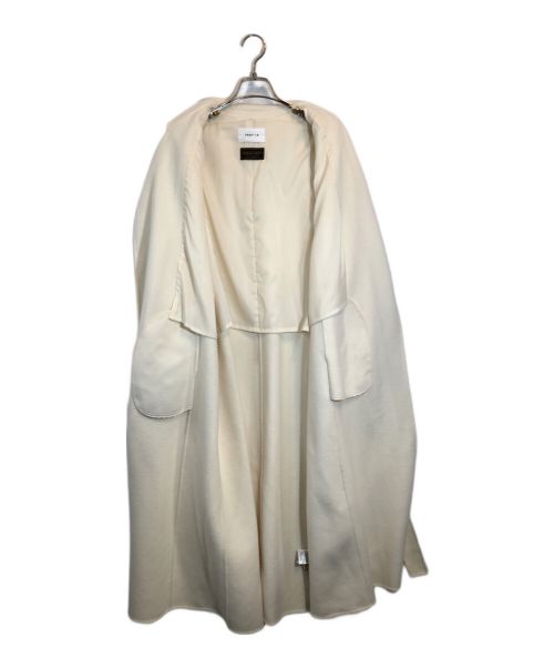 FRAY ID（フレイ アイディー）FRAY ID (フレイ アイディー) ウールトレンチリバーコート アイボリー サイズ:1の古着・服飾アイテム