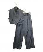 Ameriアメリ）の古着「WAVE COLLAR SHORT LOGO SET UP」｜グレー