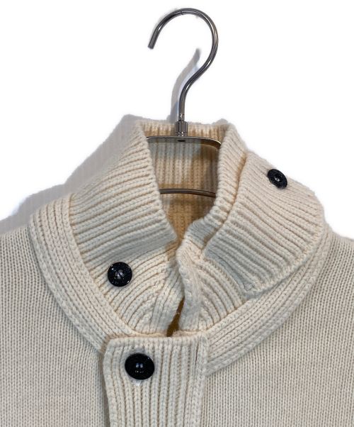 STONE ISLAND（ストーンアイランド）STONE ISLAND (ストーンアイランド) ニットブルゾン ホワイト サイズ:SIZE Lの古着・服飾アイテム