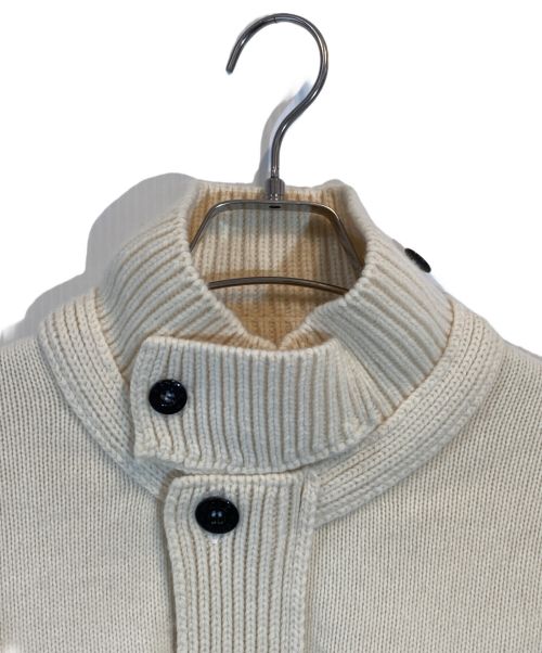 STONE ISLAND（ストーンアイランド）STONE ISLAND (ストーンアイランド) ニットブルゾン ホワイト サイズ:SIZE Lの古着・服飾アイテム