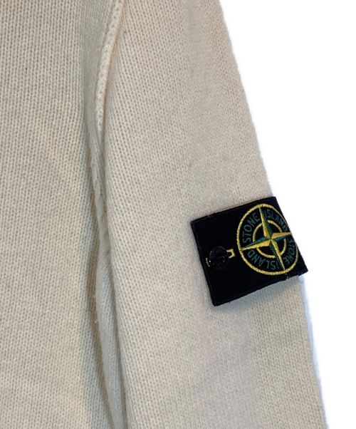 STONE ISLAND（ストーンアイランド）STONE ISLAND (ストーンアイランド) ニットブルゾン ホワイト サイズ:SIZE Lの古着・服飾アイテム