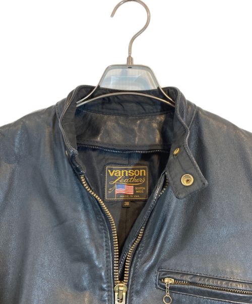 VANSON（バンソン）VANSON (バンソン) レザージャケット ブラック サイズ:SIZE 38の古着・服飾アイテム