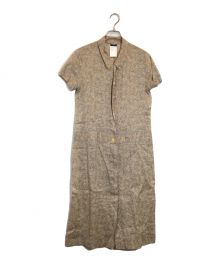 CHANEL（シャネル）の古着「ラミーニュースペーパーシャツワンピース」｜ベージュ