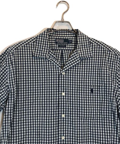POLO RALPH LAUREN（ポロ・ラルフローレン）POLO RALPH LAUREN (ポロ・ラルフローレン) CALDWELL オープンカラーシャツ ネイビー サイズ:Mの古着・服飾アイテム