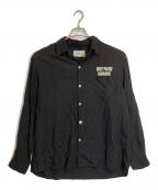 WACKO MARIAワコマリア）の古着「50'S OPEN COLLAR SHIRT L/S (TYPE-2)」｜ブラック