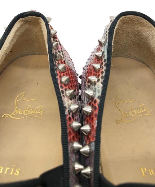 Christian Louboutin（クリスチャン・ルブタン）Christian Louboutin (クリスチャン・ルブタン) スタッズスリッポン ブラウン サイズ:43の古着・服飾アイテム