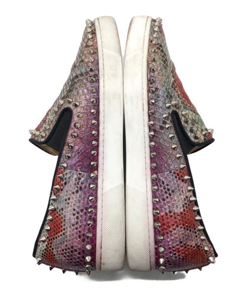 Christian Louboutin（クリスチャン・ルブタン）Christian Louboutin (クリスチャン・ルブタン) スタッズスリッポン ブラウン サイズ:43の古着・服飾アイテム