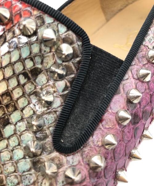 Christian Louboutin（クリスチャン・ルブタン）Christian Louboutin (クリスチャン・ルブタン) スタッズスリッポン ブラウン サイズ:43の古着・服飾アイテム