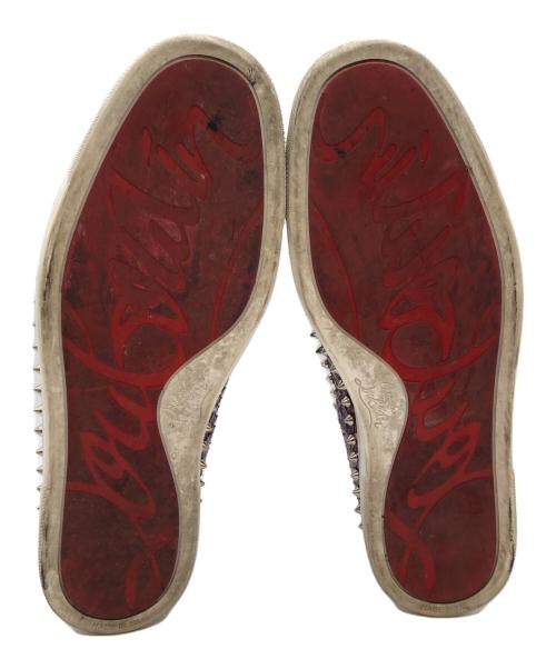 Christian Louboutin（クリスチャン・ルブタン）Christian Louboutin (クリスチャン・ルブタン) スタッズスリッポン ブラウン サイズ:43の古着・服飾アイテム