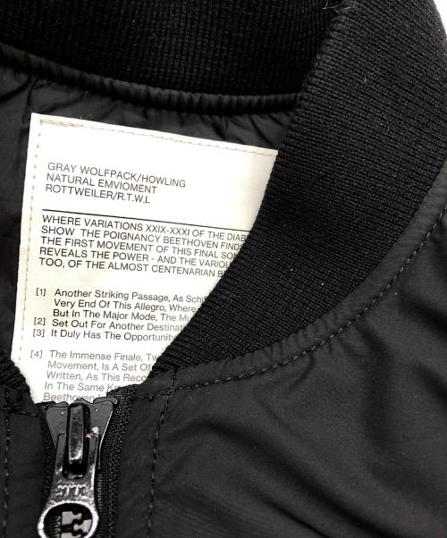 ROTT WEILER（ロットワイラー）ROTT WEILER (ロットワイラー) MA-1ジャケット ブラック サイズ:Sの古着・服飾アイテム