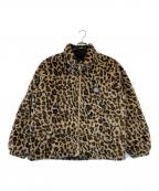 THE BLACK EYE PATCH×FIRST DOWNブラックアイパッチ×ファーストダウン）の古着「OG LABEL LEOPARD FIRST DOWN（OGレーベルレオパードファーストダウン）」｜ブラウン