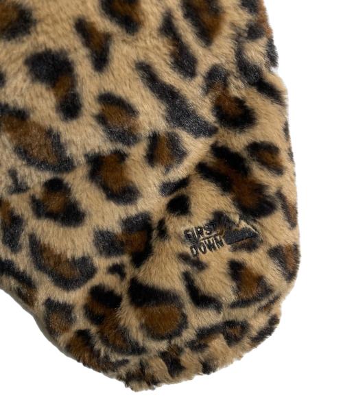 THE BLACK EYE PATCH（ブラックアイパッチ）THE BLACK EYE PATCH (ブラックアイパッチ) FIRST DOWN (ファーストダウン) OG LABEL LEOPARD FIRST DOWN（OGレーベルレオパードファーストダウン） ブラウン サイズ:USA Lの古着・服飾アイテム