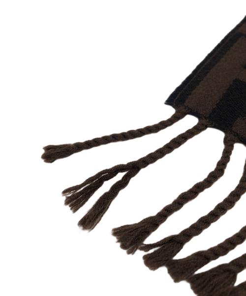 FENDI（フェンディ）FENDI (フェンディ) ロゴマフラー ブラウン サイズ:下記参照の古着・服飾アイテム