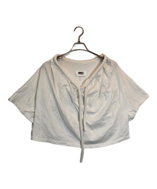 MM6 Maison Margiela（エムエムシックスメゾンマルジェラ）MM6 Maison Margiela (エムエムシックス メゾンマルジェラ) カットソー ホワイト サイズ:Sの古着・服飾アイテム