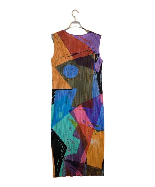 PLEATS PLEASE（プリーツプリーズ）PLEATS PLEASE (プリーツプリーズ) プリーツノースリーブワンピース マルチカラー サイズ:2の古着・服飾アイテム