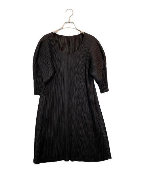 PLEATS PLEASE（プリーツプリーズ）PLEATS PLEASE (プリーツプリーズ) プリーツワンピース ブラウン サイズ:3の古着・服飾アイテム