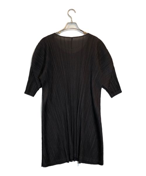 PLEATS PLEASE（プリーツプリーズ）PLEATS PLEASE (プリーツプリーズ) プリーツワンピース ブラウン サイズ:3の古着・服飾アイテム