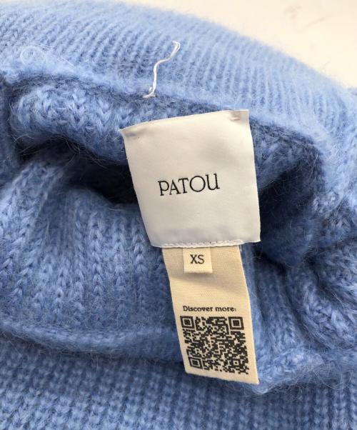 patou（パトゥ）PATOU (パトゥ) モヘアブレンド タートルネック ニット ブルー サイズ:SIZE XSの古着・服飾アイテム